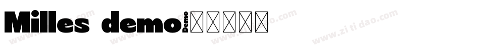 Milles demo字体转换
